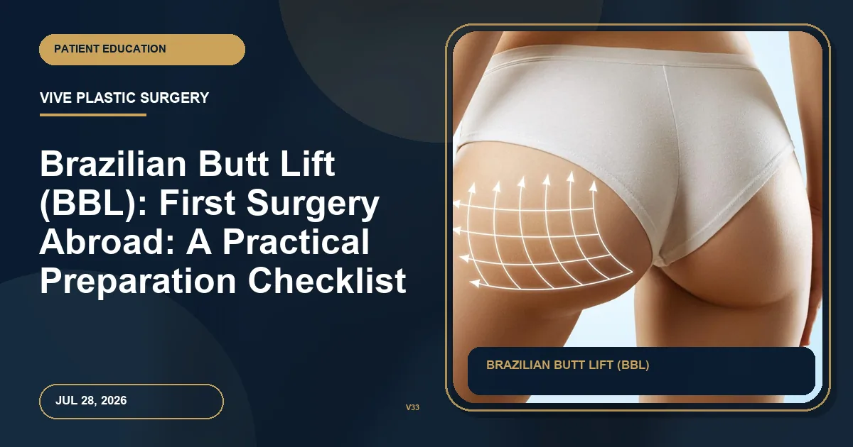Brazilian Butt Lift (BBL): First Surgery Abroad: A Practical Preparation Checklist