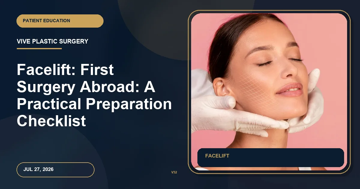 Facelift: First Surgery Abroad: A Practical Preparation Checklist