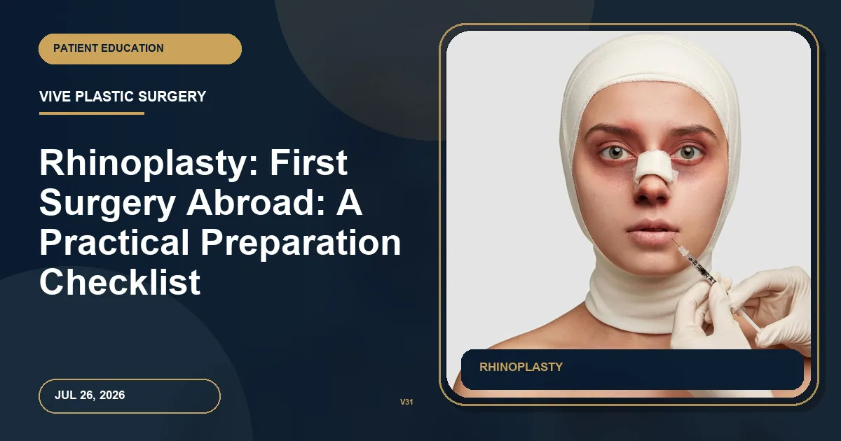 Rhinoplasty: First Surgery Abroad: A Practical Preparation Checklist