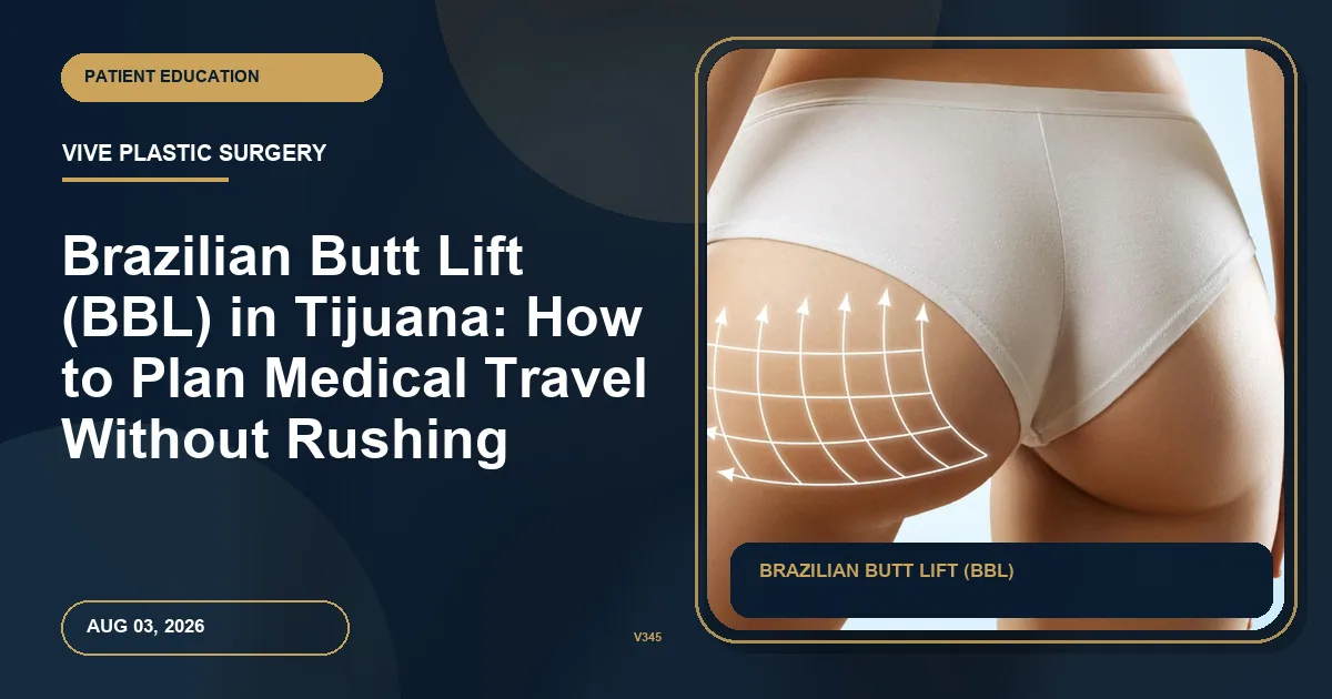 Brazilian Butt Lift (BBL) in Tijuana: How to Plan Medical Travel Without Rushing