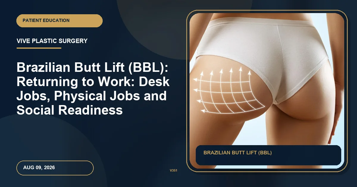 Brazilian Butt Lift (BBL): Returning to Work: Desk Jobs, Physical Jobs and Social Readiness