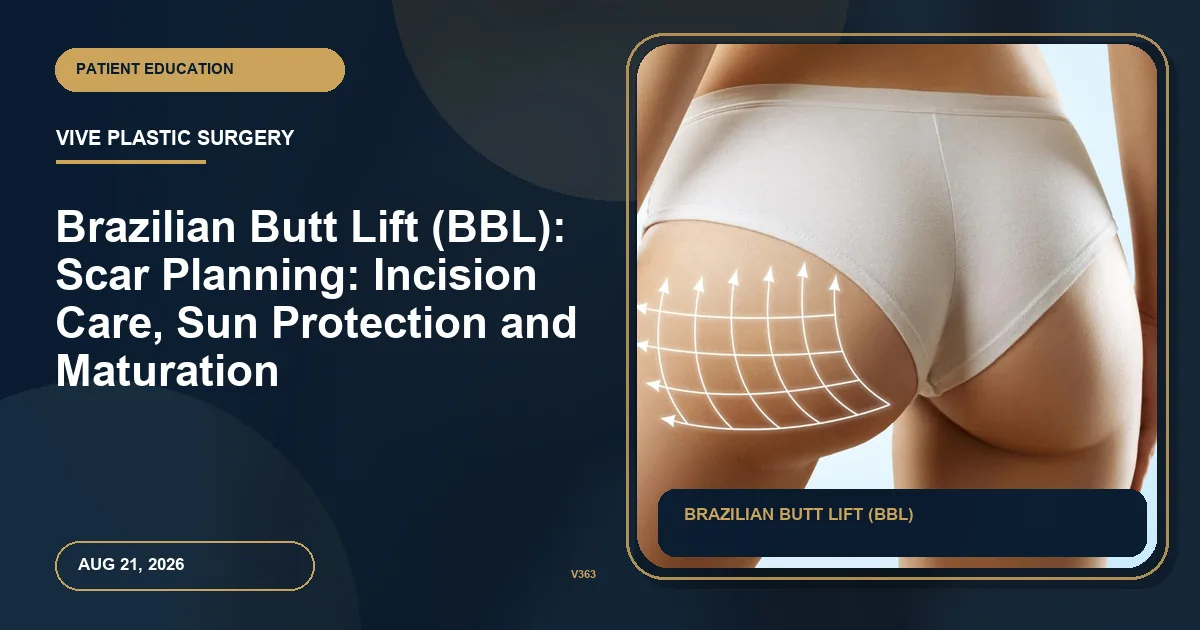 Brazilian Butt Lift (BBL): Scar Planning: Incision Care, Sun Protection and Maturation