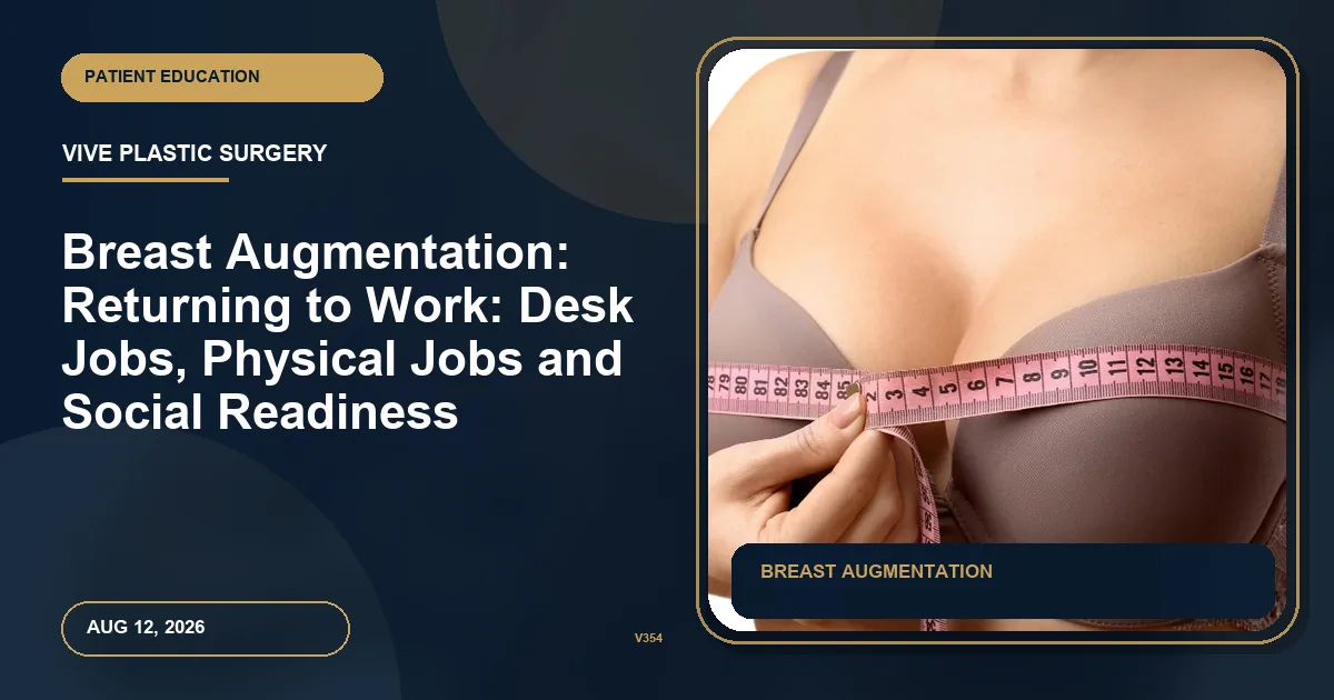Breast Augmentation: Returning to Work: Desk Jobs, Physical Jobs and Social Readiness