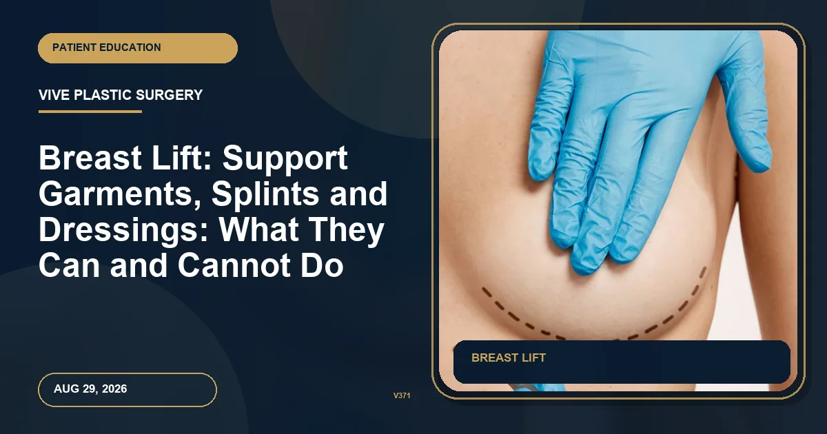 Breast Lift: Support Garments, Splints and Dressings: What They Can and Cannot Do