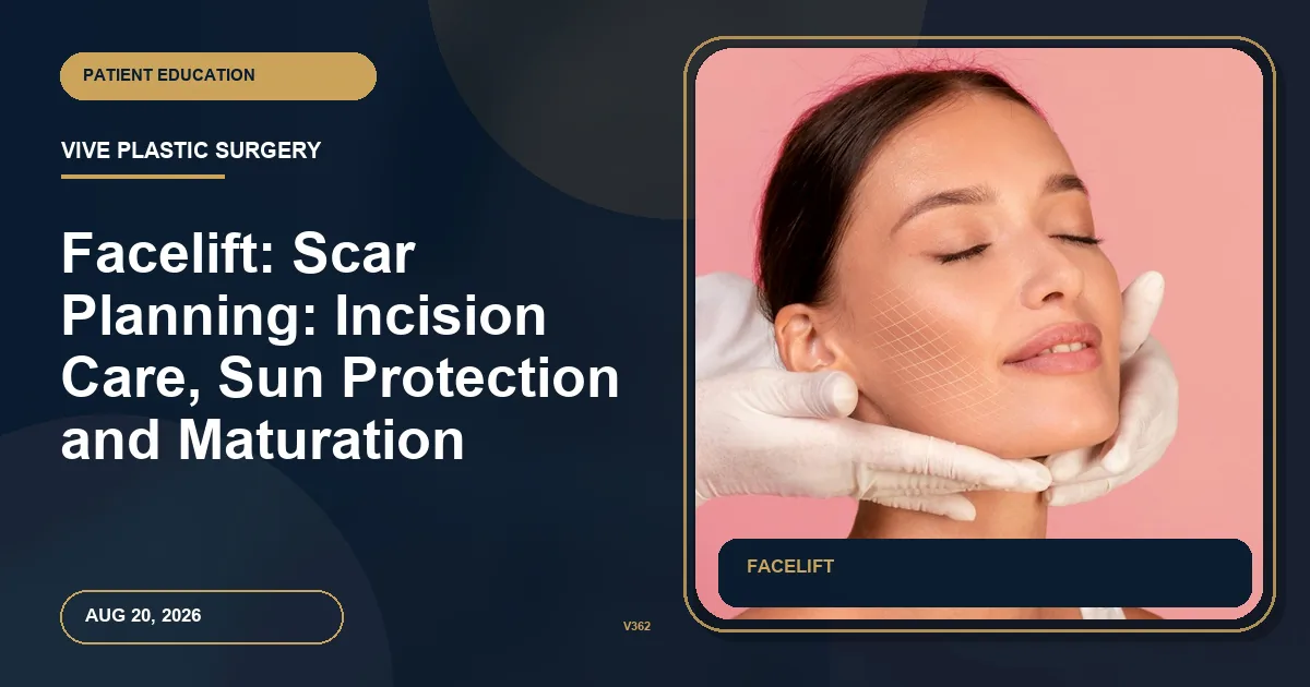 Facelift: Scar Planning: Incision Care, Sun Protection and Maturation