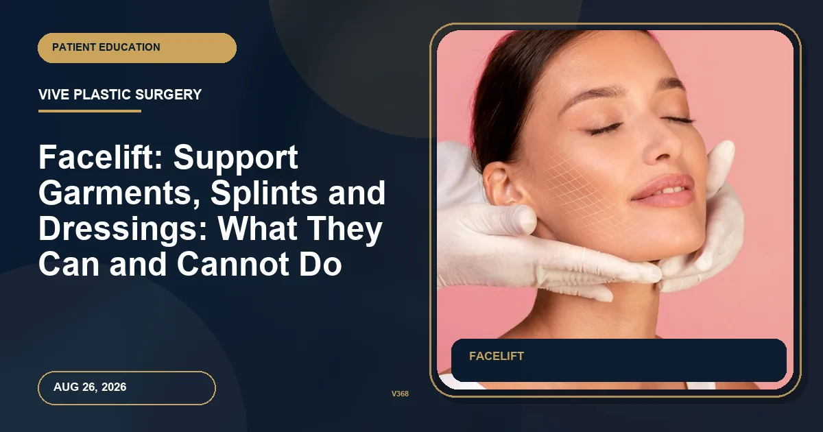 Facelift: Support Garments, Splints and Dressings: What They Can and Cannot Do