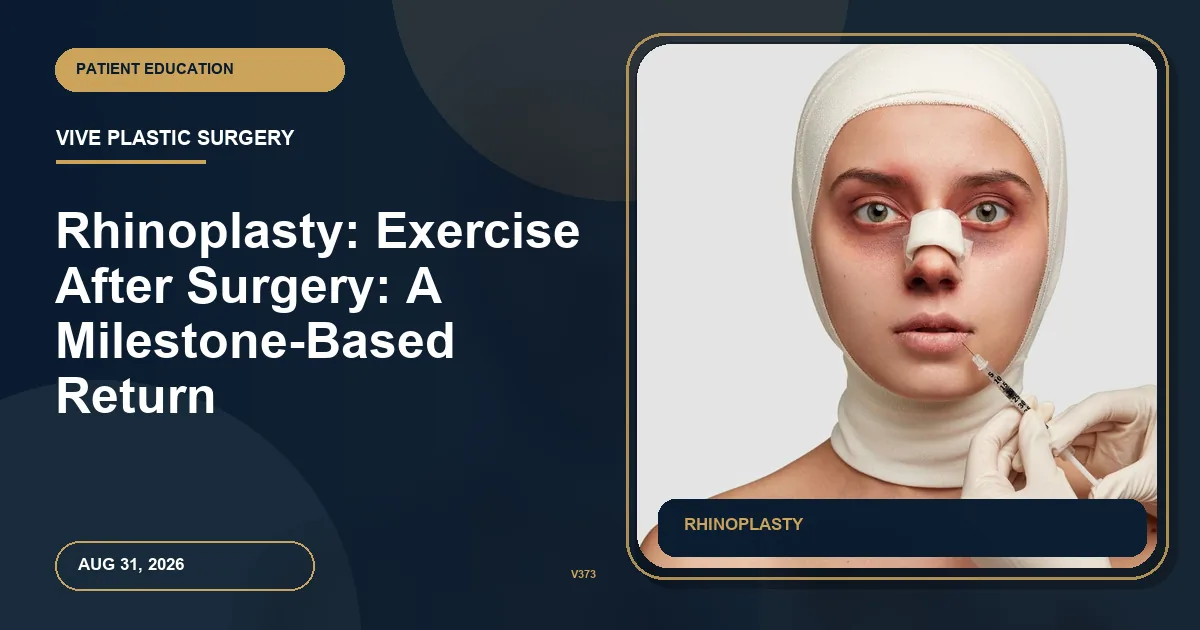 Rhinoplasty: Exercise After Surgery: A Milestone-Based Return