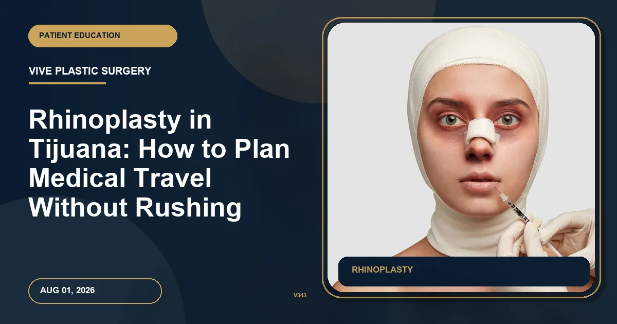 Rhinoplasty in Tijuana: How to Plan Medical Travel Without Rushing