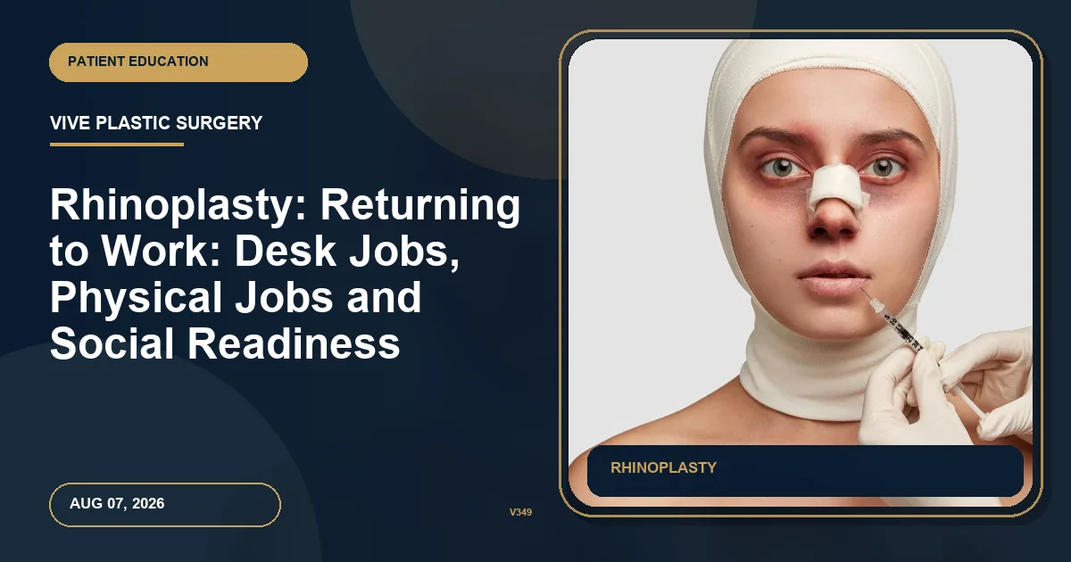 Rhinoplasty: Returning to Work: Desk Jobs, Physical Jobs and Social Readiness