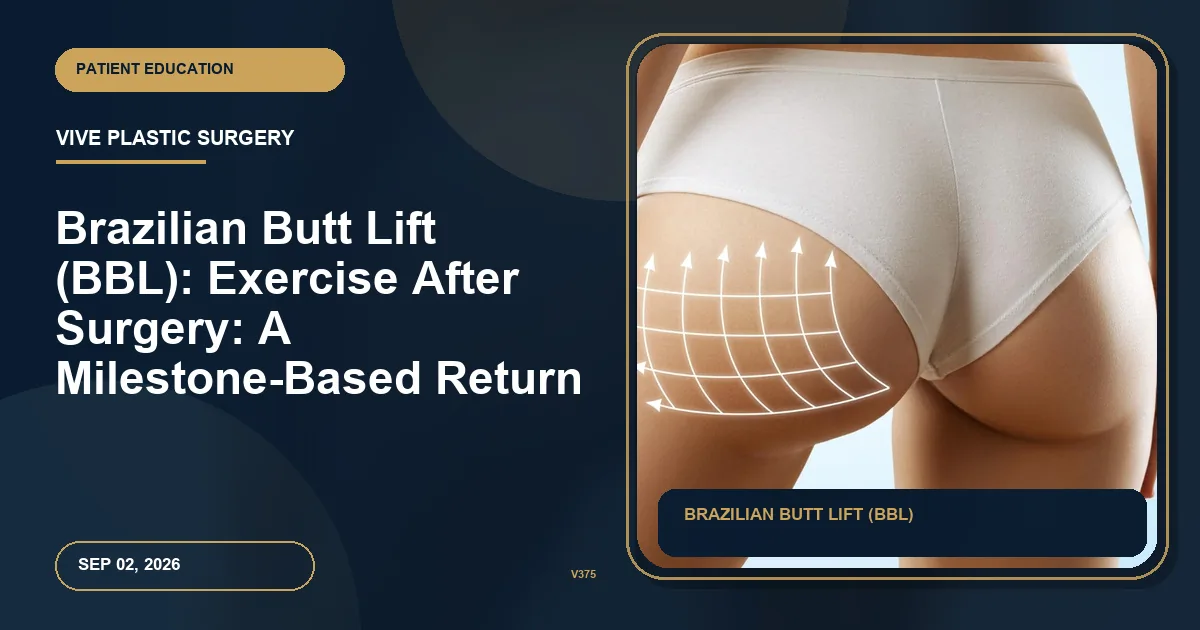Brazilian Butt Lift (BBL): Exercise After Surgery: A Milestone-Based Return