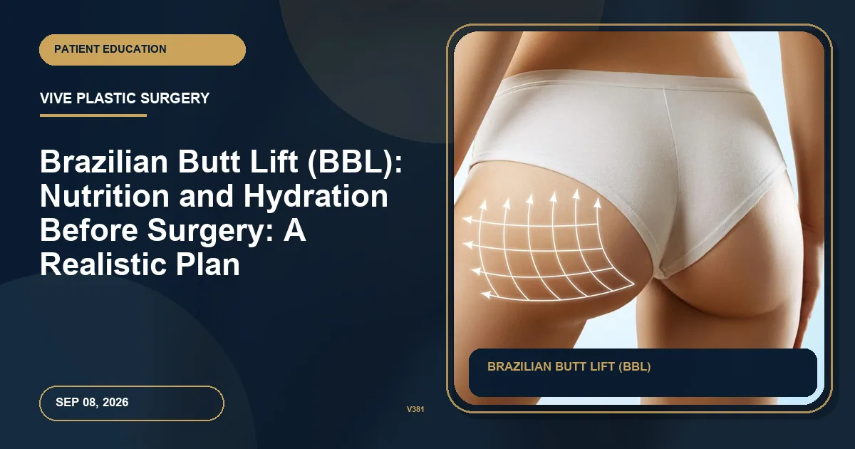 Brazilian Butt Lift (BBL): Nutrition and Hydration Before Surgery: A Realistic Plan
