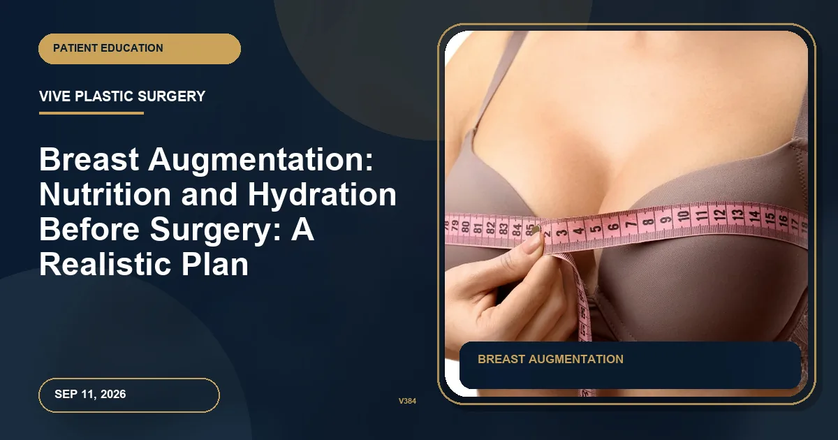 Breast Augmentation: Nutrition and Hydration Before Surgery: A Realistic Plan