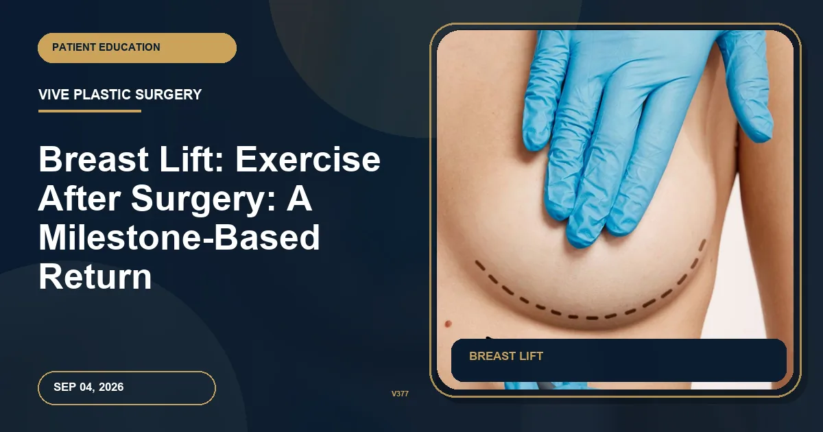Breast Lift: Exercise After Surgery: A Milestone-Based Return
