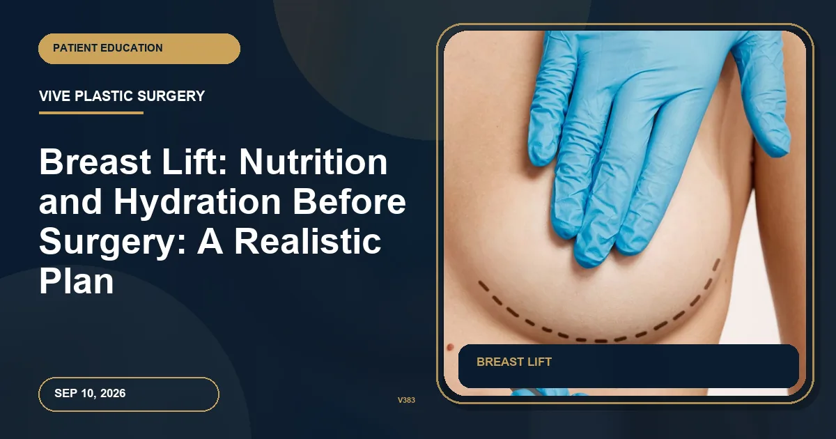 Breast Lift: Nutrition and Hydration Before Surgery: A Realistic Plan