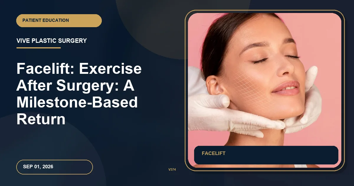 Facelift: Exercise After Surgery: A Milestone-Based Return
