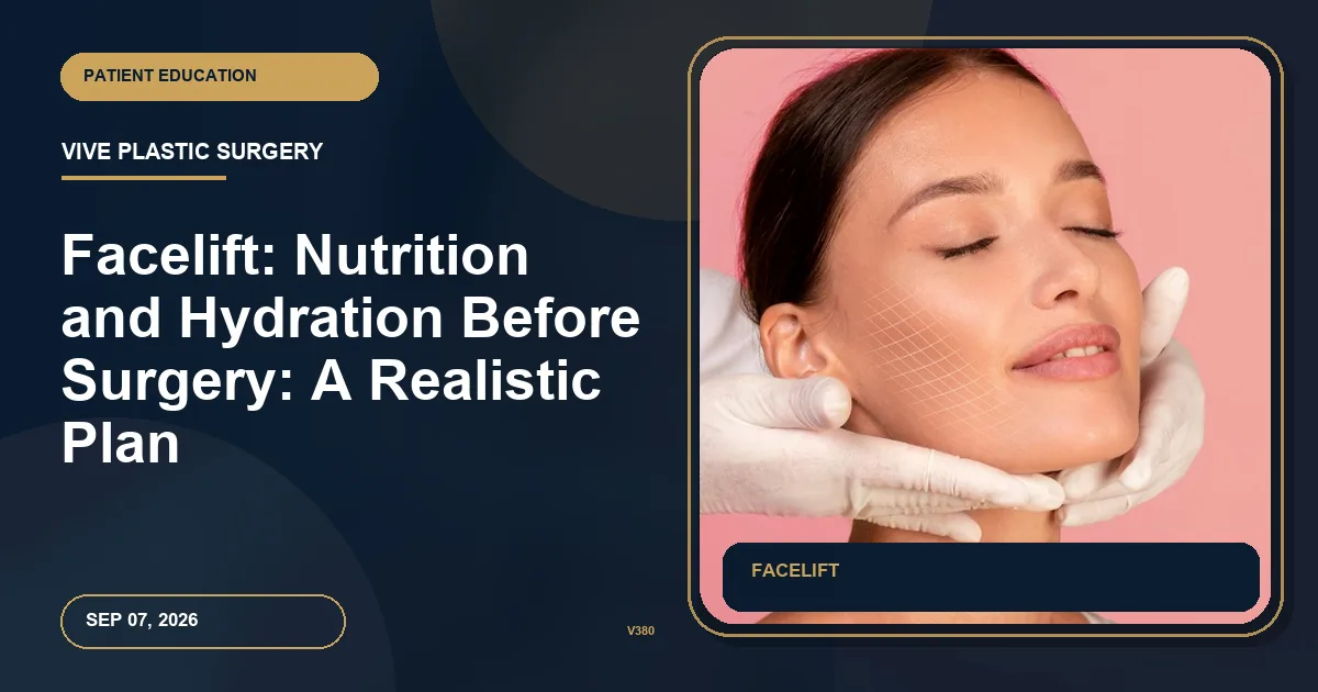 Facelift: Nutrition and Hydration Before Surgery: A Realistic Plan