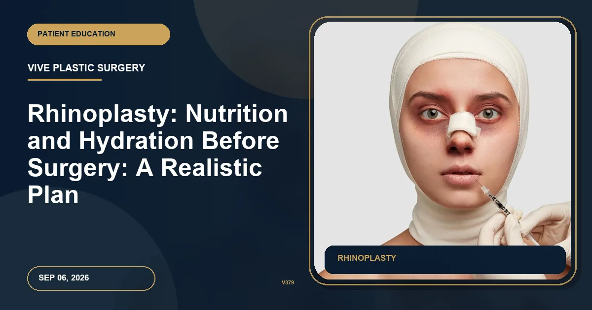 Rhinoplasty: Nutrition and Hydration Before Surgery: A Realistic Plan