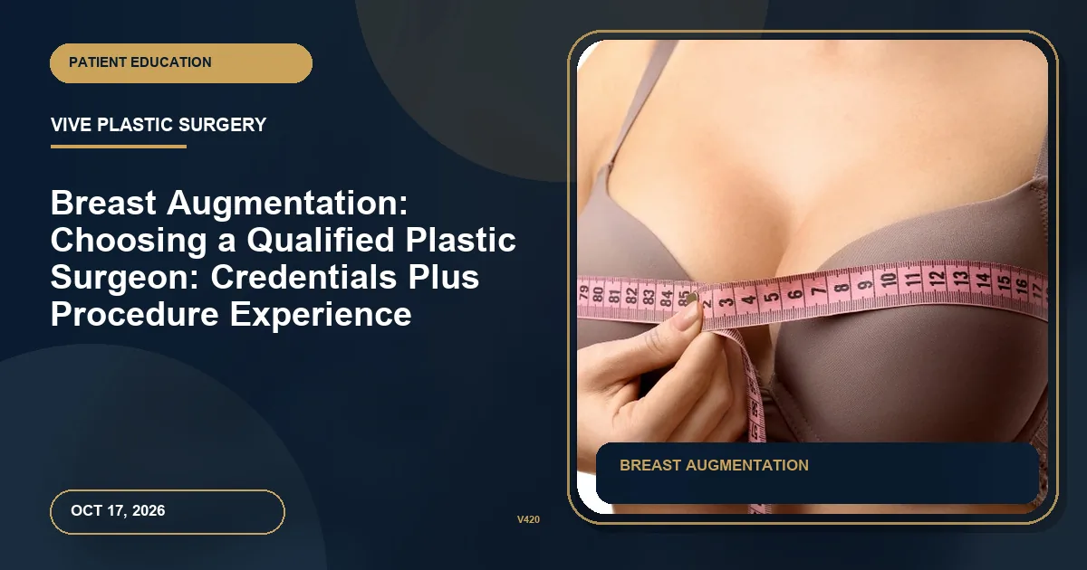Breast Augmentation: Choosing a Qualified Plastic Surgeon: Credentials Plus Procedure Experience
