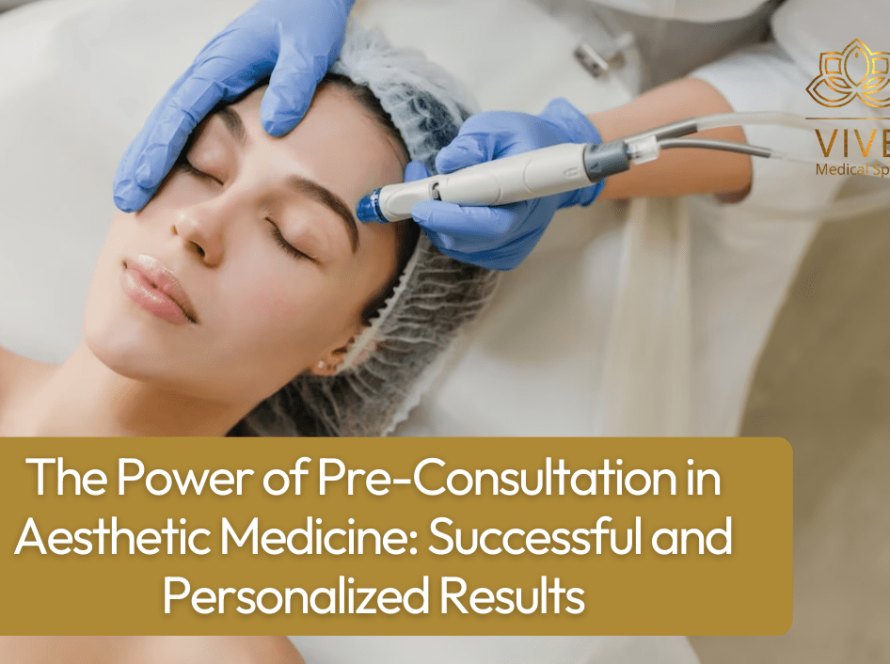 Woman receiving non-surgical facial treatment during pre-consultation at Vive Medical Spa in Tijuana