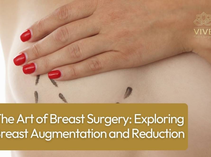 Close-up of woman's breast with surgical markings for breast augmentation or reduction at Vive Plastic Surgery in Tijuana
