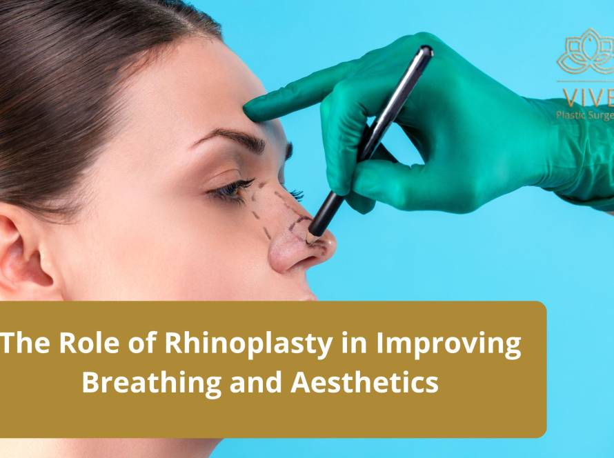 Surgeon marking a patient's nose before rhinoplasty at VIVE Plastic Surgery