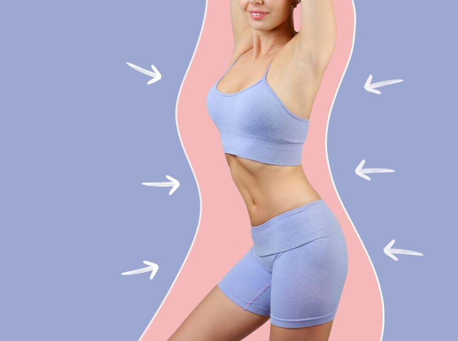 Slim female body after liposuction and body contouring in Tijuana